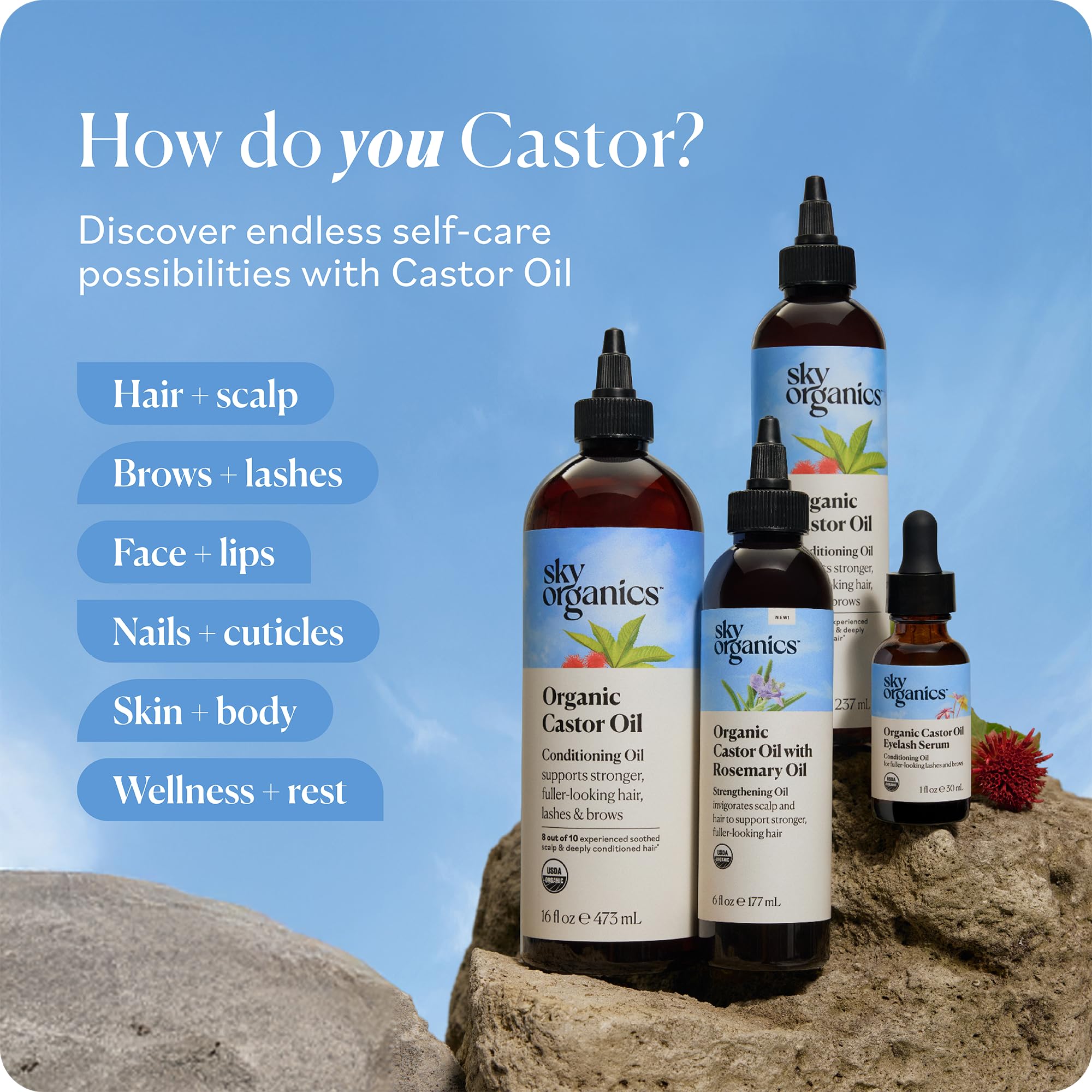Sky Organics castor oil pack waist wrap for comfortable downtime use.