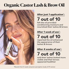 Sky Organics moringa oil bottle highlighting vegan nourishment for lashes and brows.