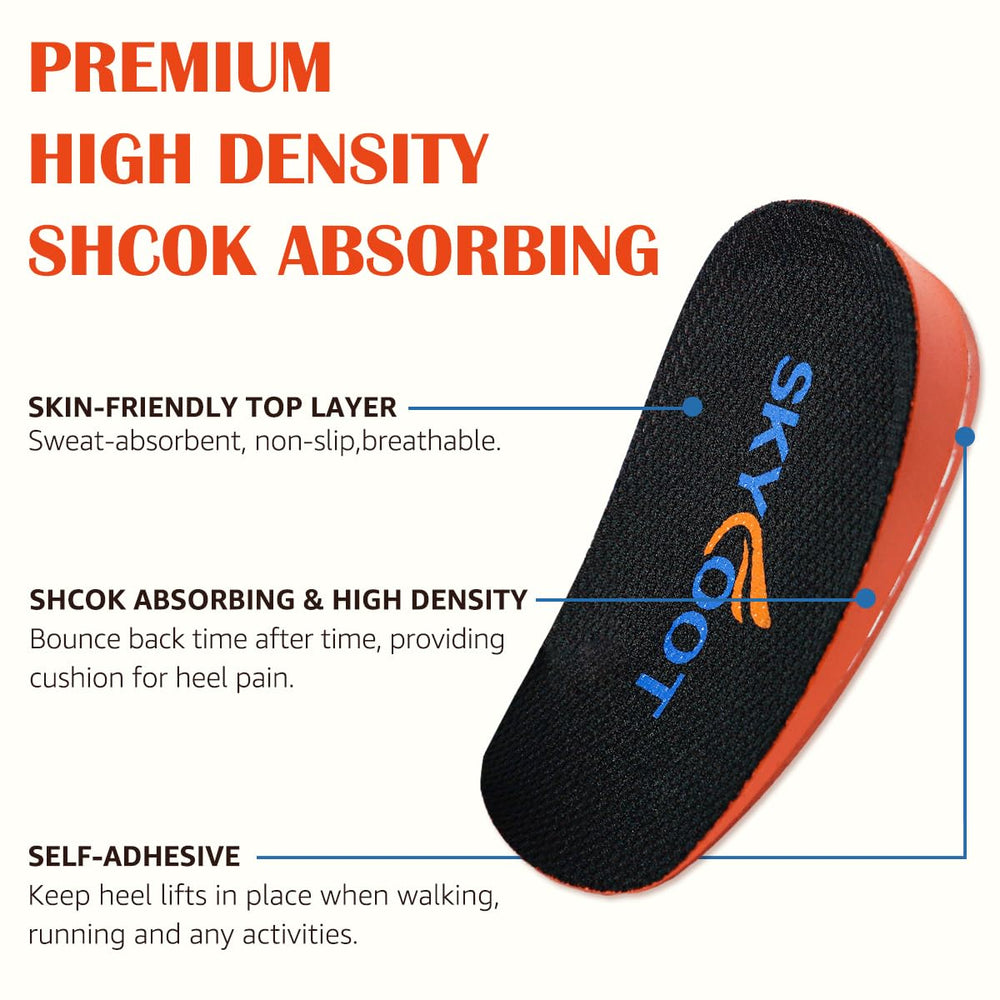 Skyfoot heel lift insert in a dress shoe offers discreet support and comfort.