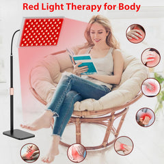 Skylaxy adjustable stand demonstrates versatile height and angle for face and body therapy