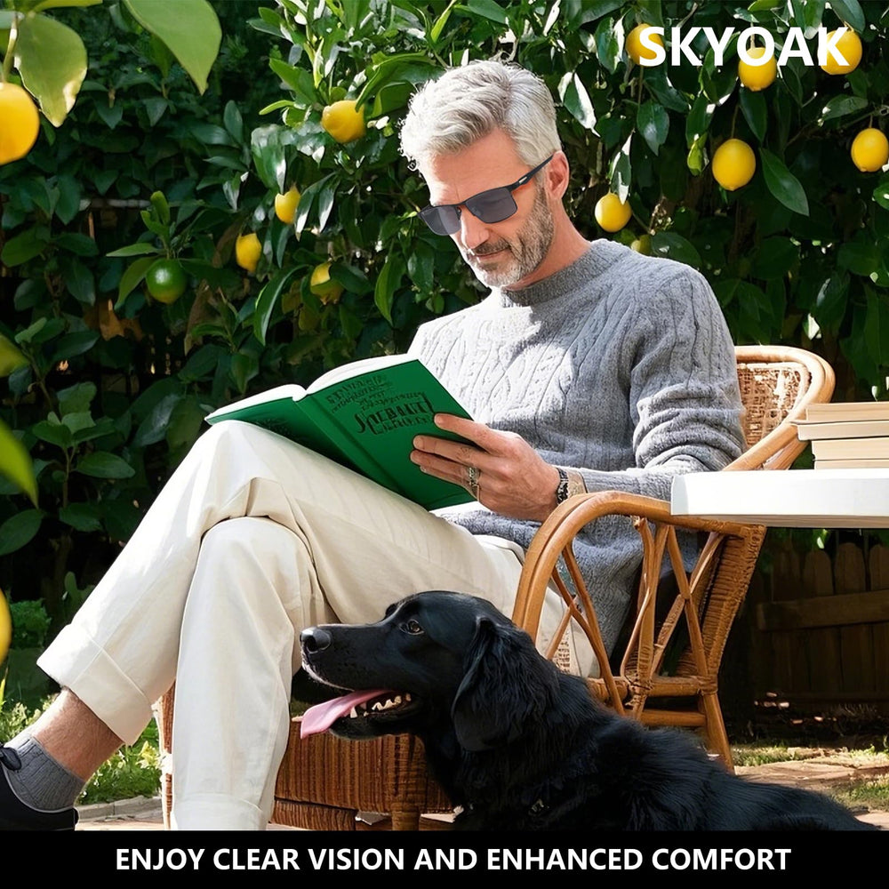 SKYOAK TR90 temples with metal front frame for durable lightweight comfort