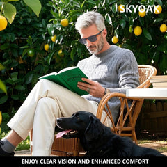 SKYOAK TR90 temples with metal front frame for durable lightweight comfort