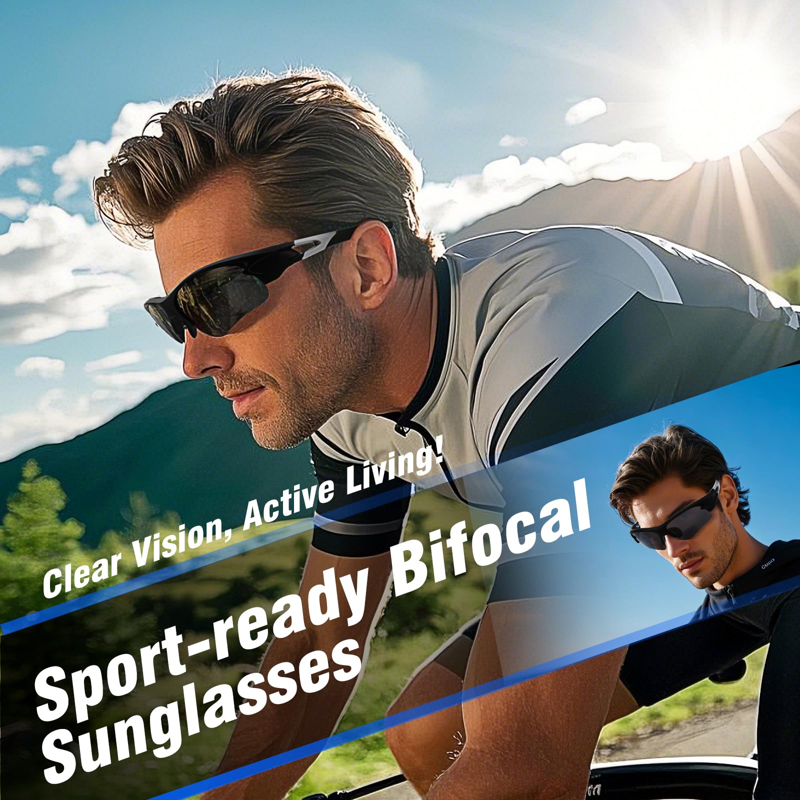 SKYOLUY bifocal sunglasses UV protection emphasis for outdoor use