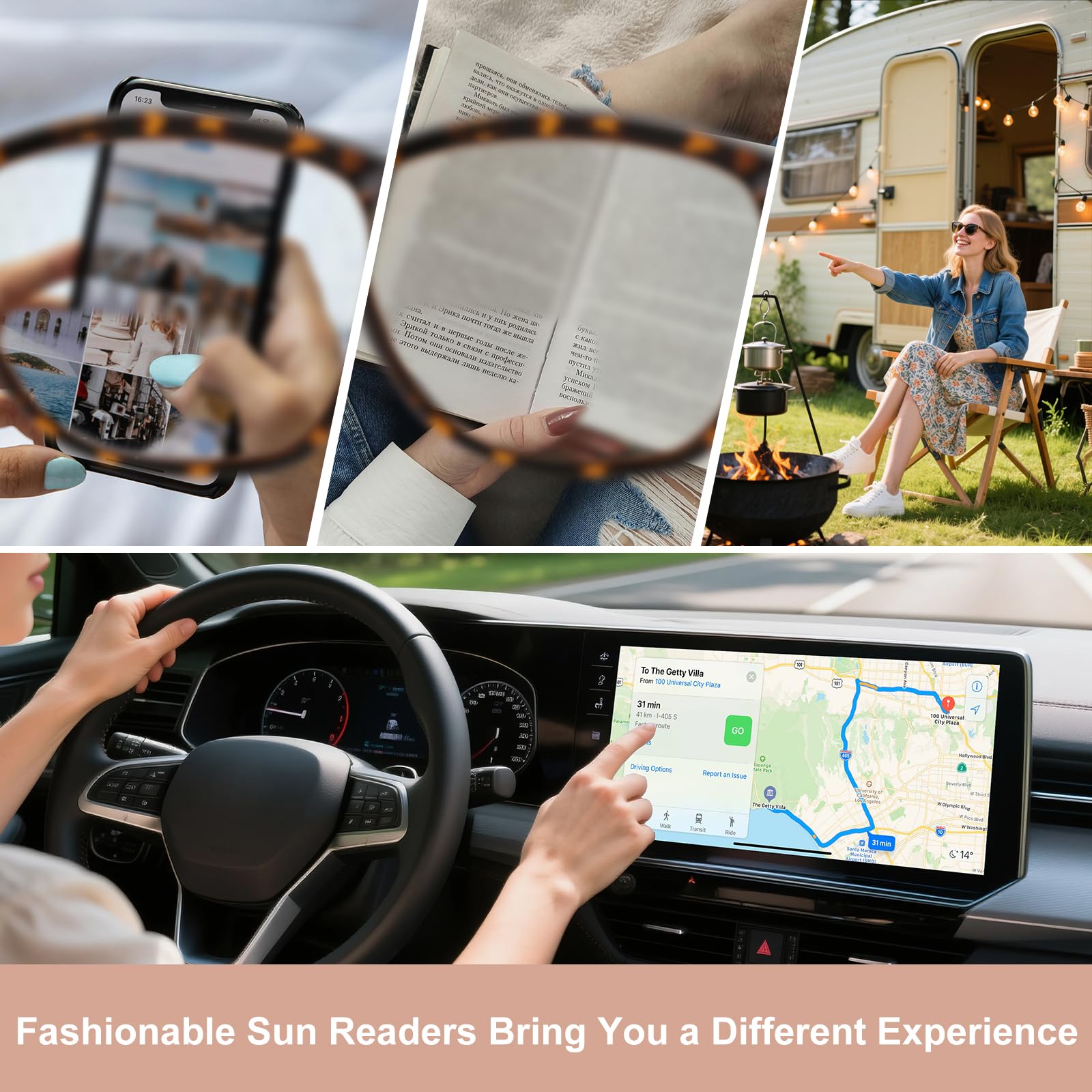 Driver-friendly bifocal glasses let you read dashboards on the go