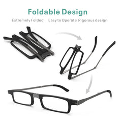 Skyoluy foldable reading glasses close-up frame material shows durable TR construction.