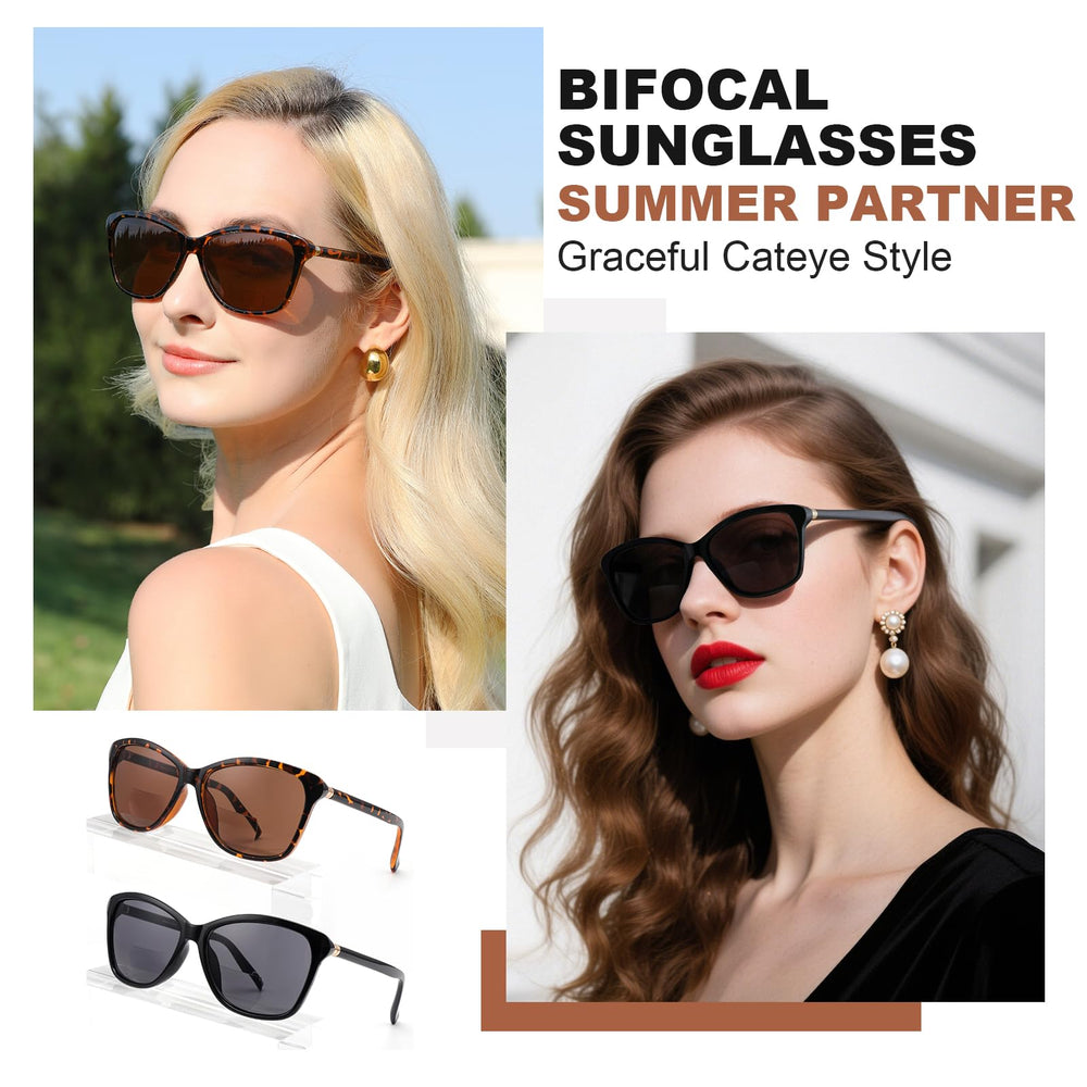 Skyoluy bifocal sunglasses in tortoise for versatile outdoor reading and style