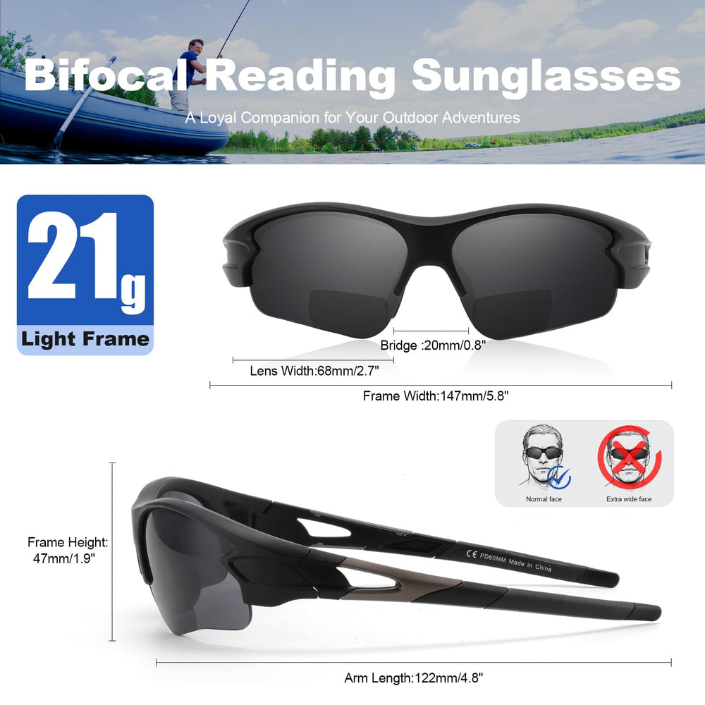 Skyoluy slip-resistant nose pads and rubberized temples keep glasses secure.