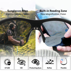 Skyoluy sport-ready reading sunglasses support on-the-go reading during hikes and rides.