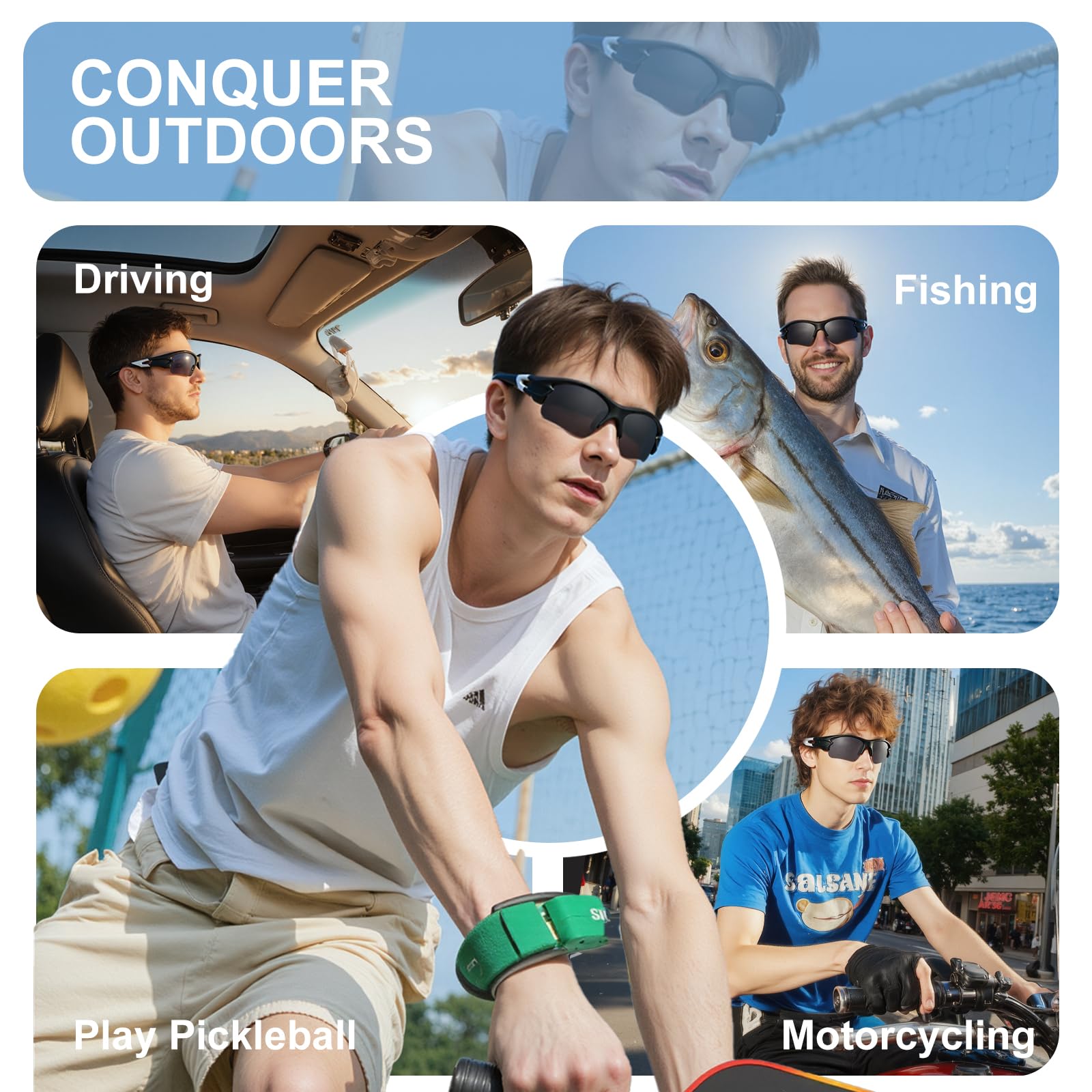 Skyoluy ultralight TR90 frames offer comfortable all-day wear during sports and commutes.