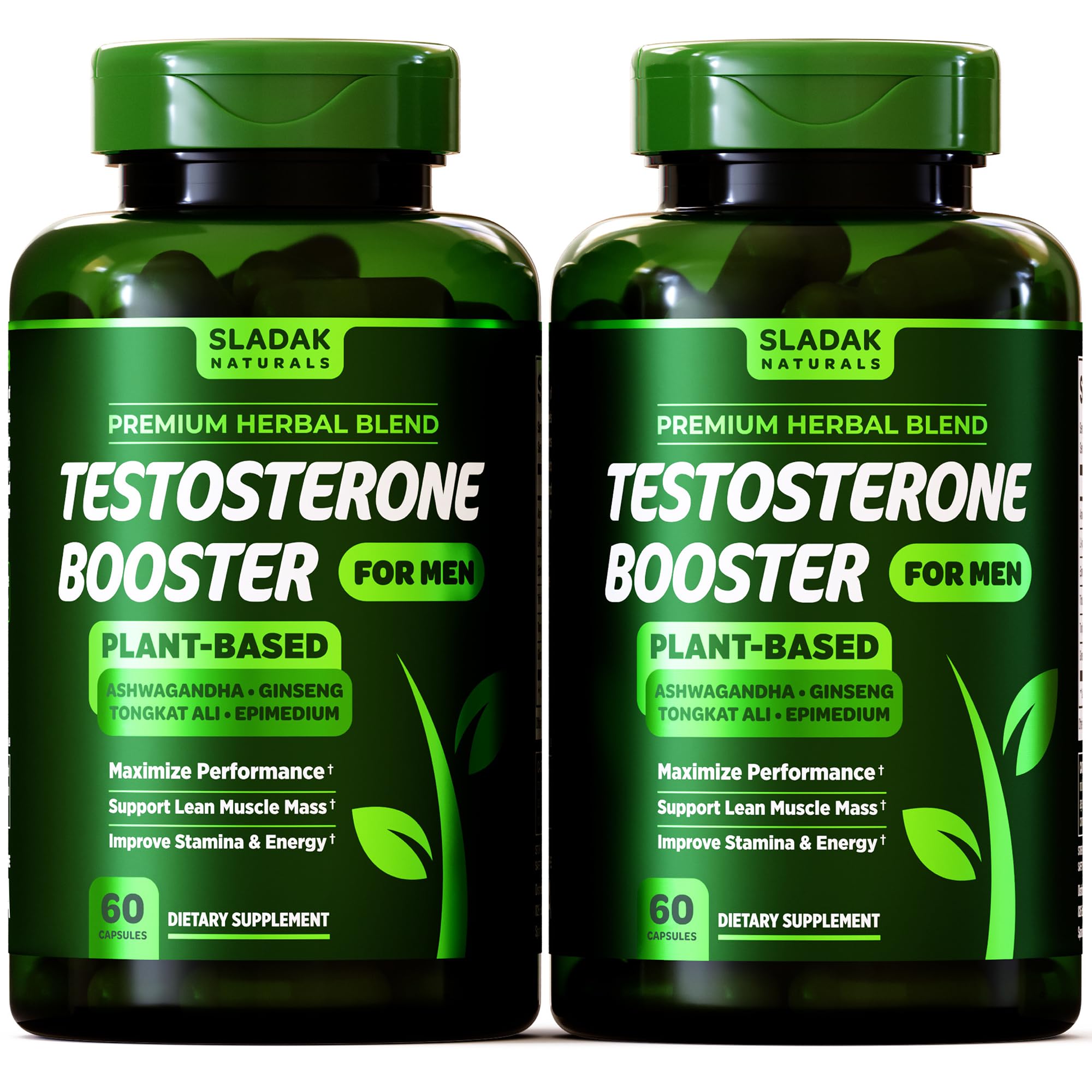 SLADAK NATURALS testosterone booster bottle front for daily energy