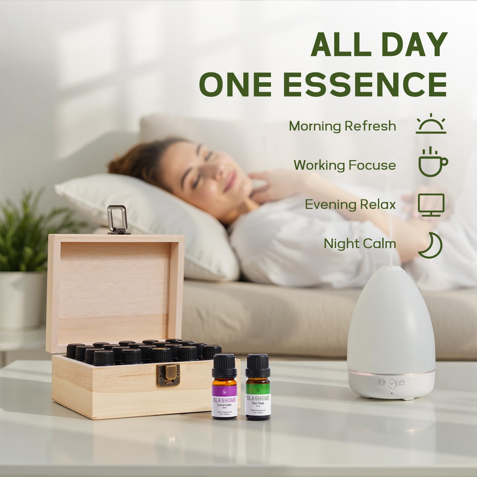 Slashome lemongrass diffuser oil bottle for uplifting daytime ambiance