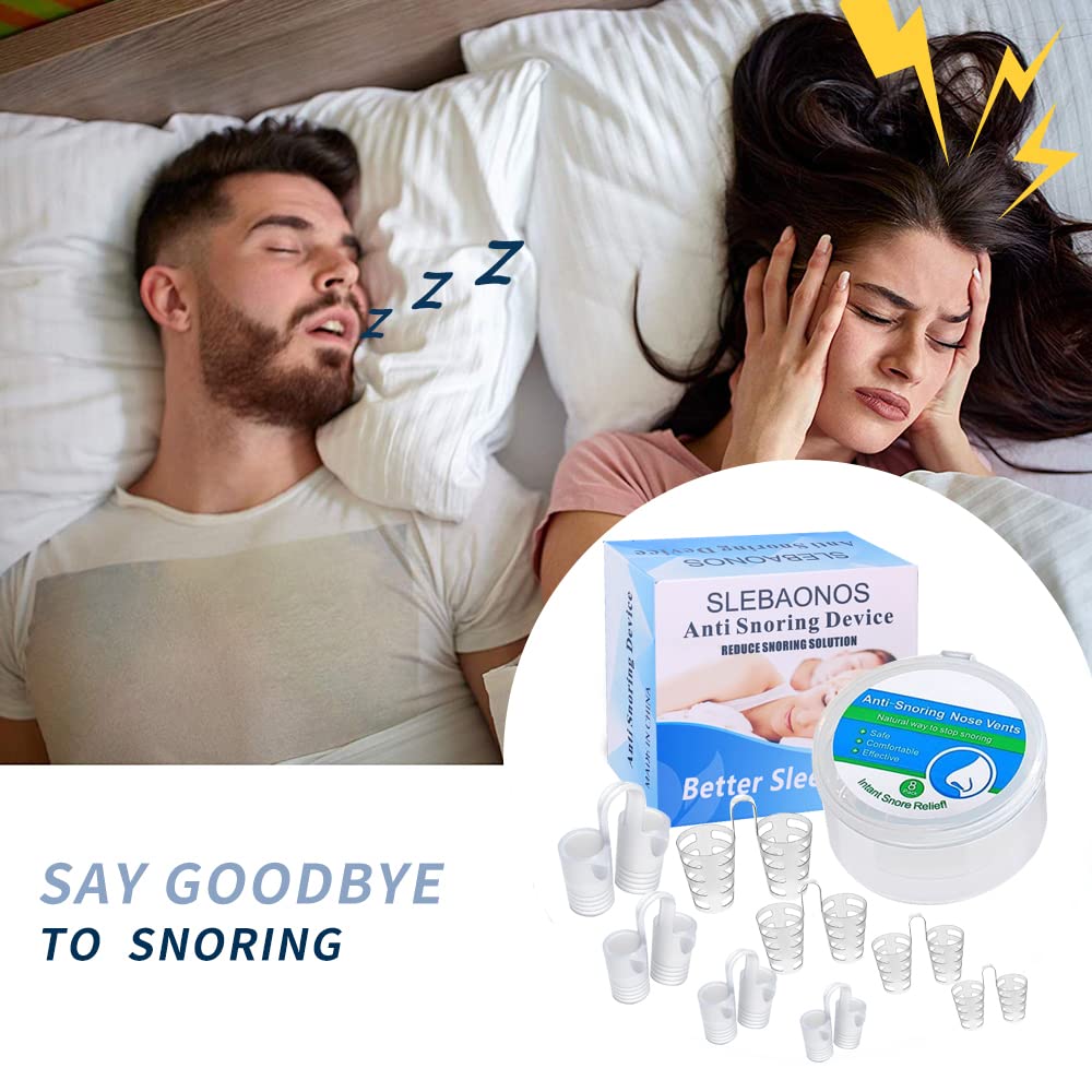 SLEBAONOS nasal dilator in soft silicone offers comfortable, barely visible wear during sleep.