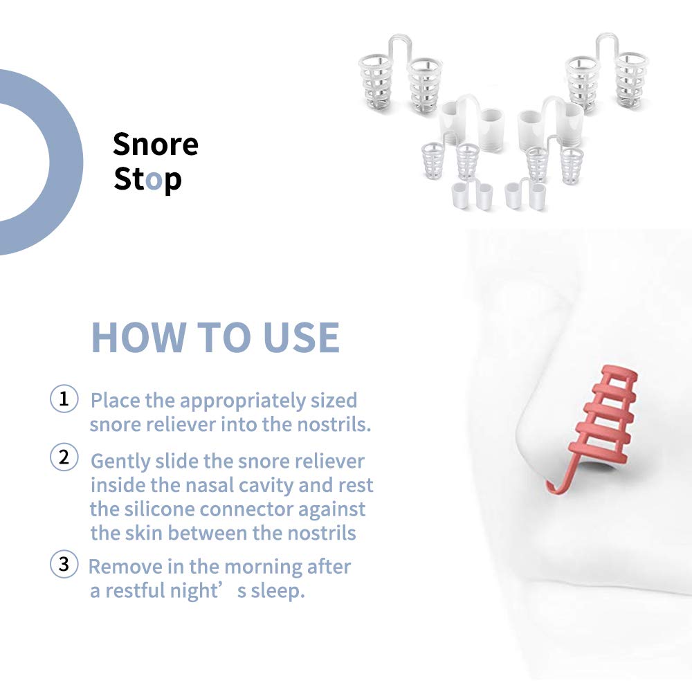 SLEBAONOS nose vents in four sizes provide flexible fit for different noses.