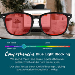 Sleep ZM amber night-time lenses filter blue light for smoother evening unwind.