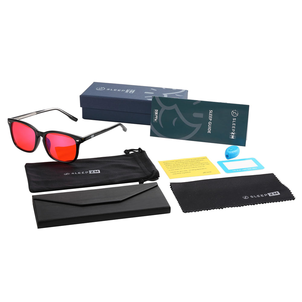 Sleep ZM black Wayfarer design blends with daily wear