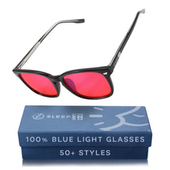 Sleep ZM blue-green light blocking glasses for night use reduce eye strain