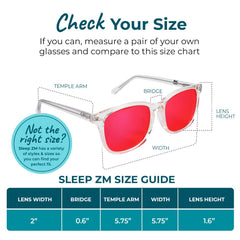 Sleep ZM Lightweight TR90 frame supports long wear for night-time reading.