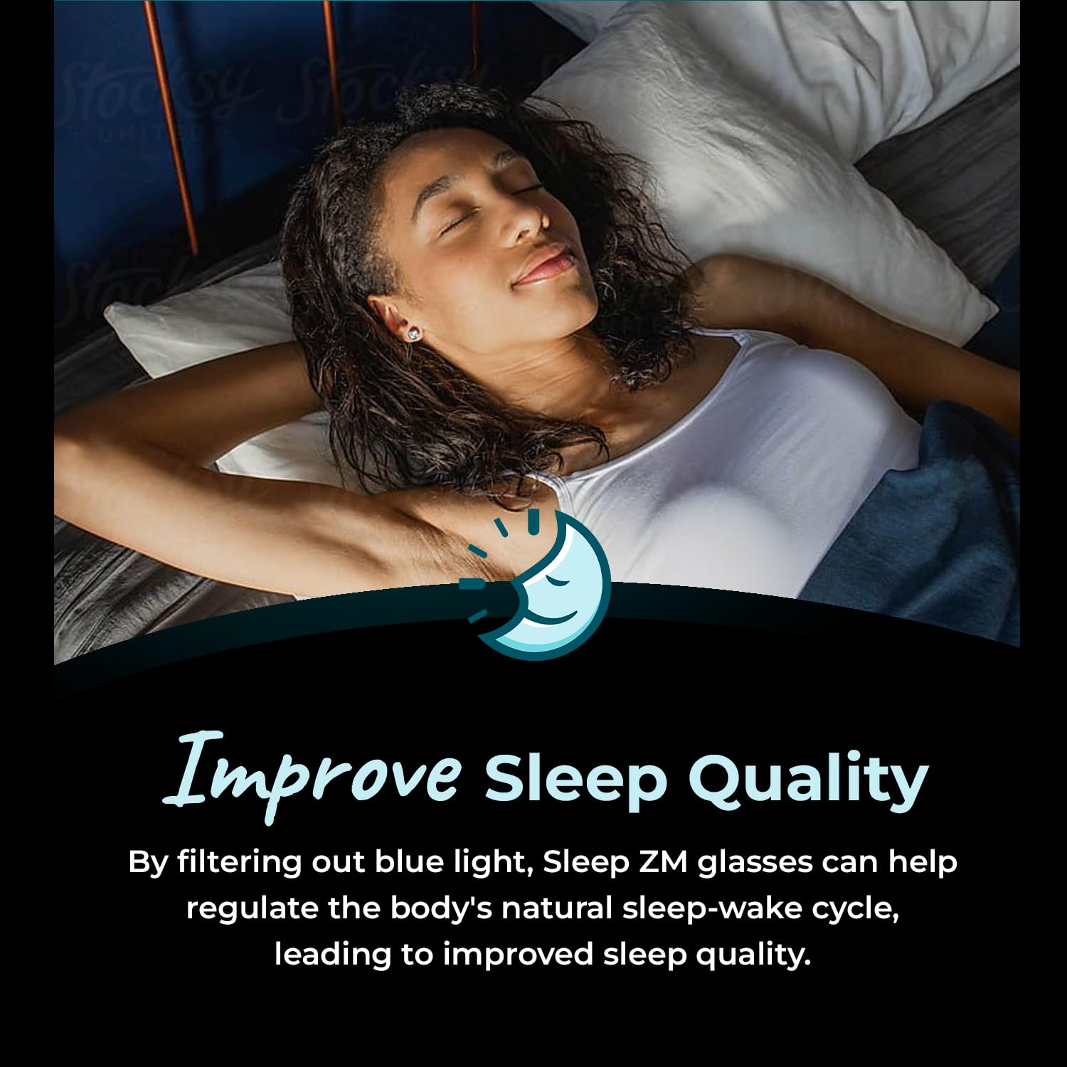 Sleep ZM lightweight TR90 frame designed for all-night comfort.