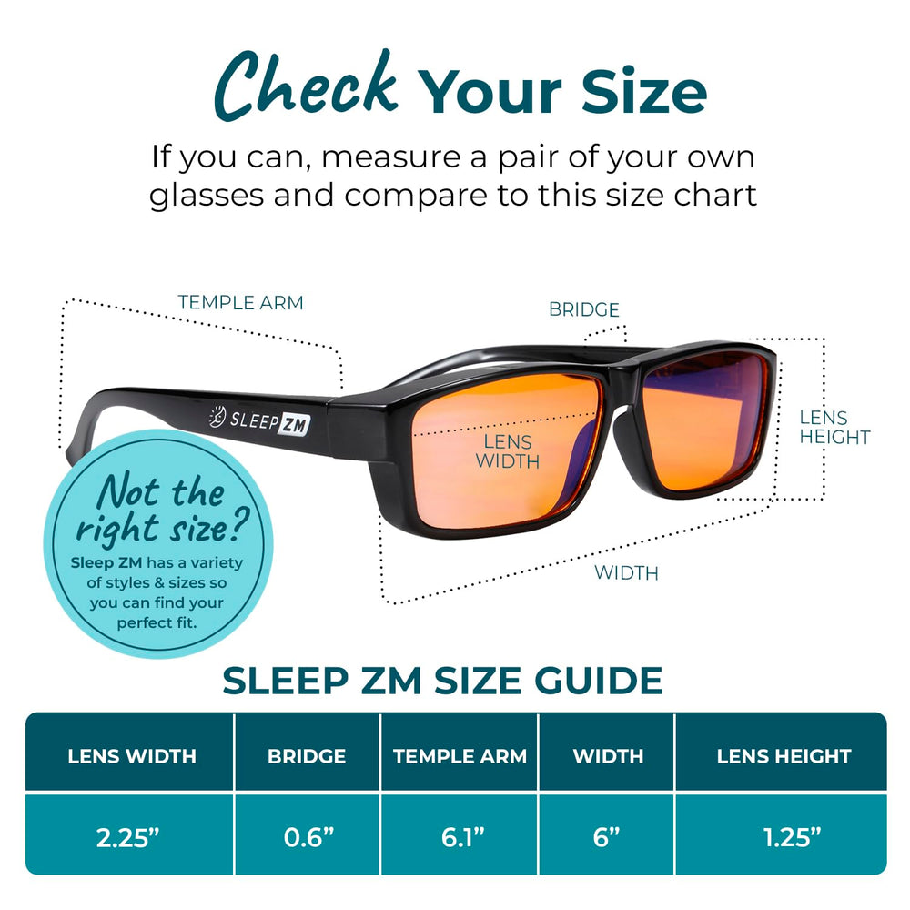 Sleep ZM glasses optimized for night-time reading and relaxed wear.