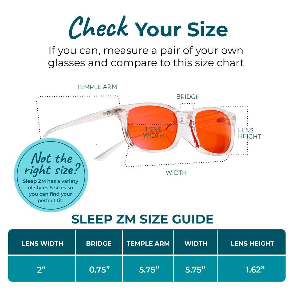 Sleep ZM glasses on a desk during late-night gaming or work