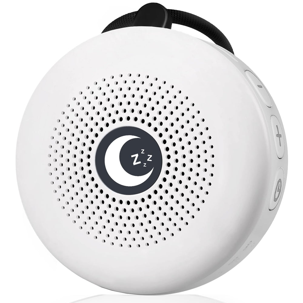 Sleepbox sleep sound machine front view showing compact design for sleep and travel