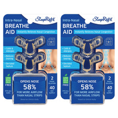 SleepRight Breathe Aid nasal flares expanding airways for easier breathing.