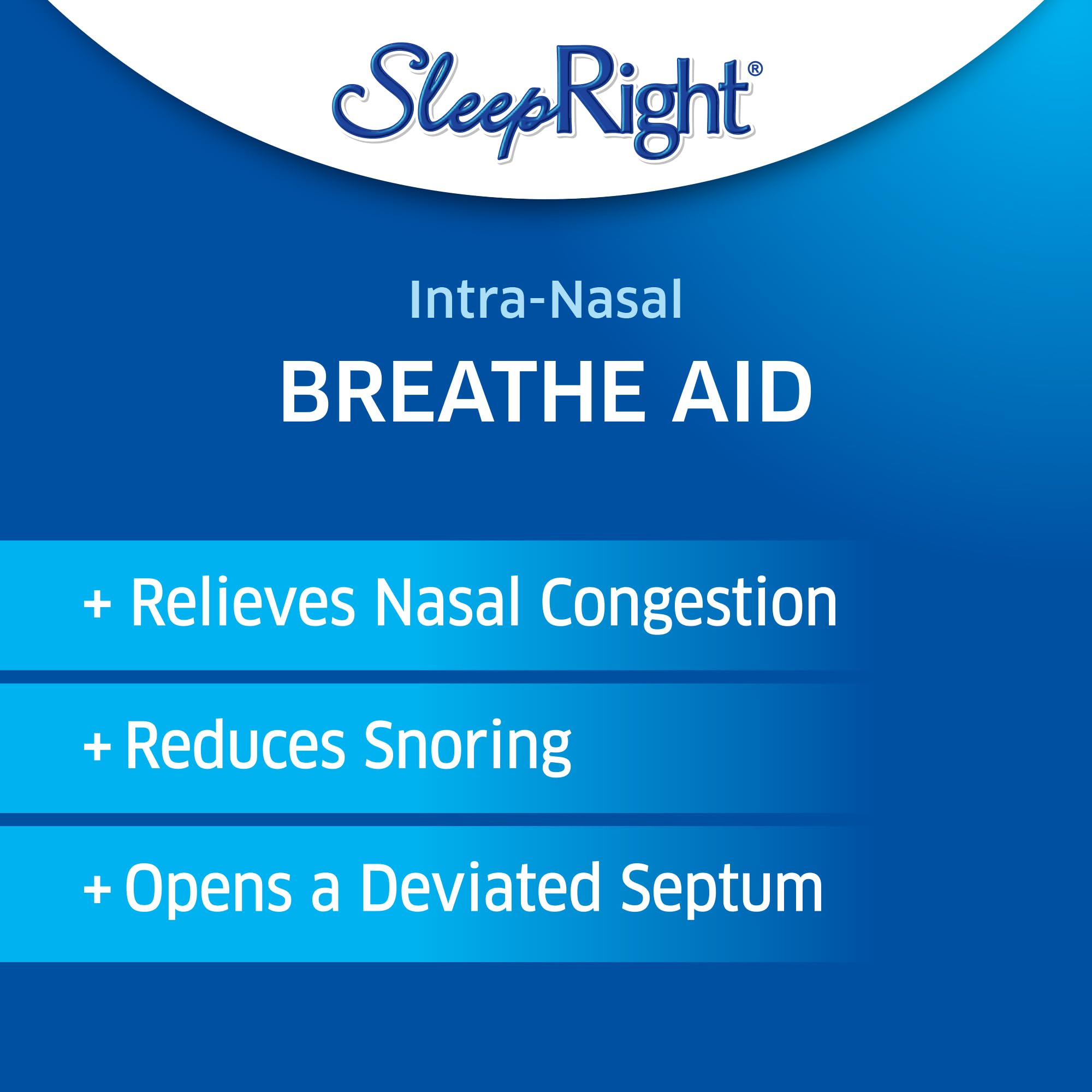 SleepRight Breathe Aid reduces snoring for quieter nights.