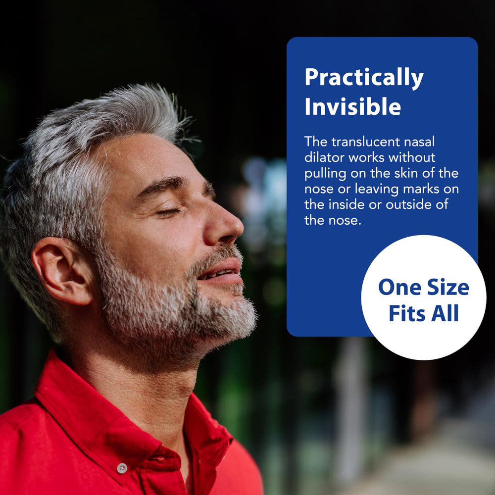 SleepRight Nasal Dilator sits invisibly under masks during activities.