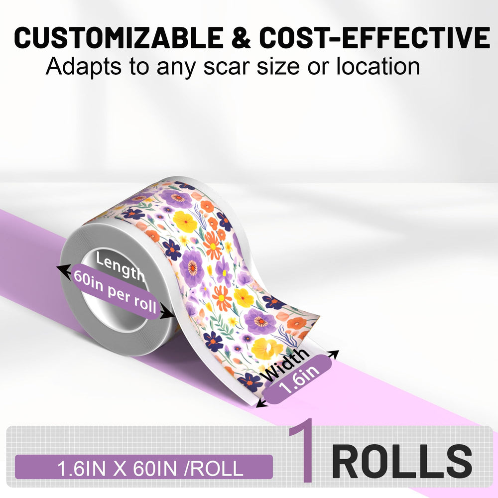SLGCBL cut-to-fit silicone scar sheet trimmed to match your scar