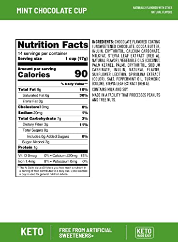 Ingredients label on SlimFast Fat Bomb Cup highlighting MCT oil and whey for keto nutrition.