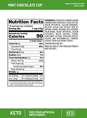 Ingredients label on SlimFast Fat Bomb Cup highlighting MCT oil and whey for keto nutrition.