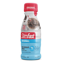 SlimFast Original Rich Chocolate Royale ingredients list display.