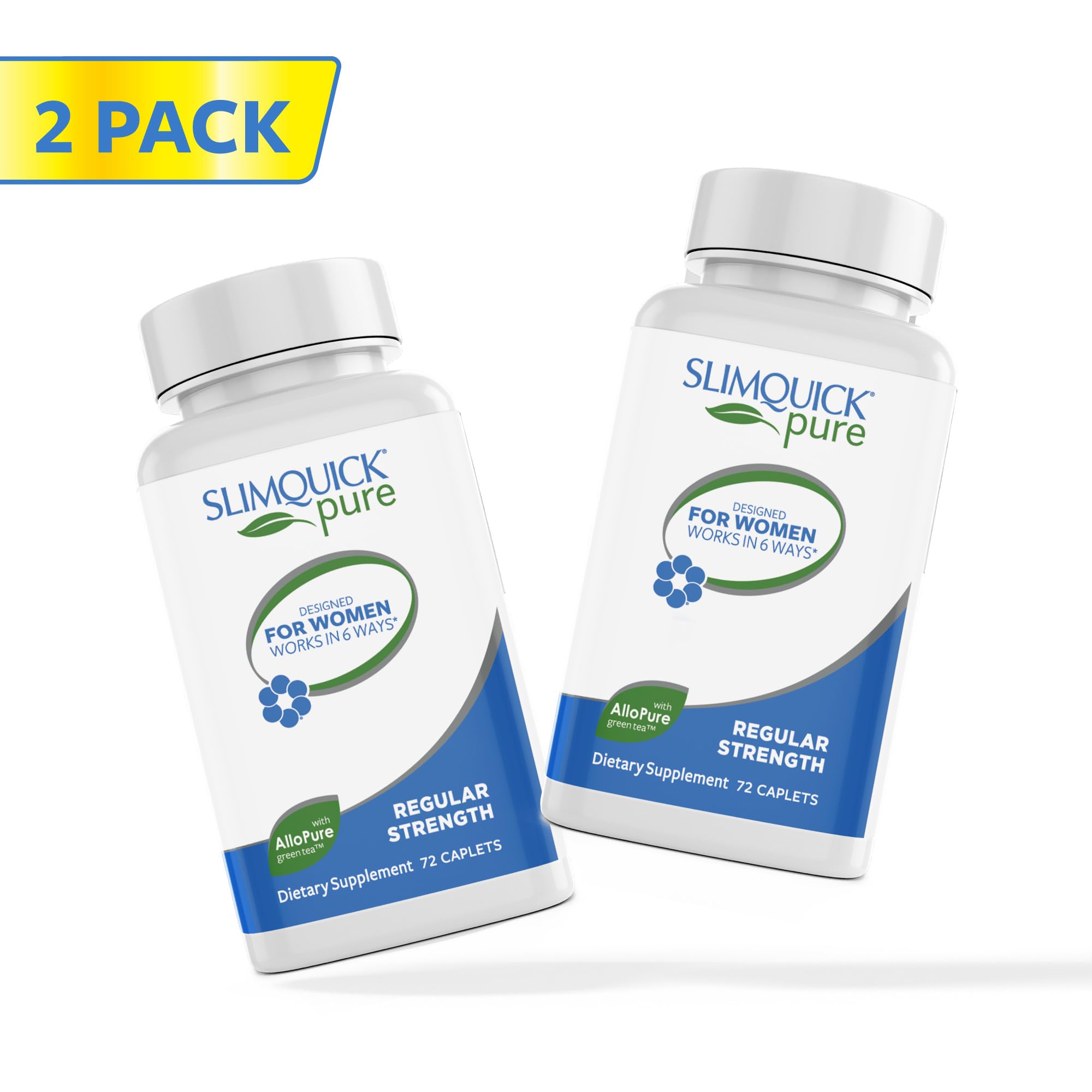 SlimQuick green tea capsules featuring AlloPure extract for a refreshing energy option.