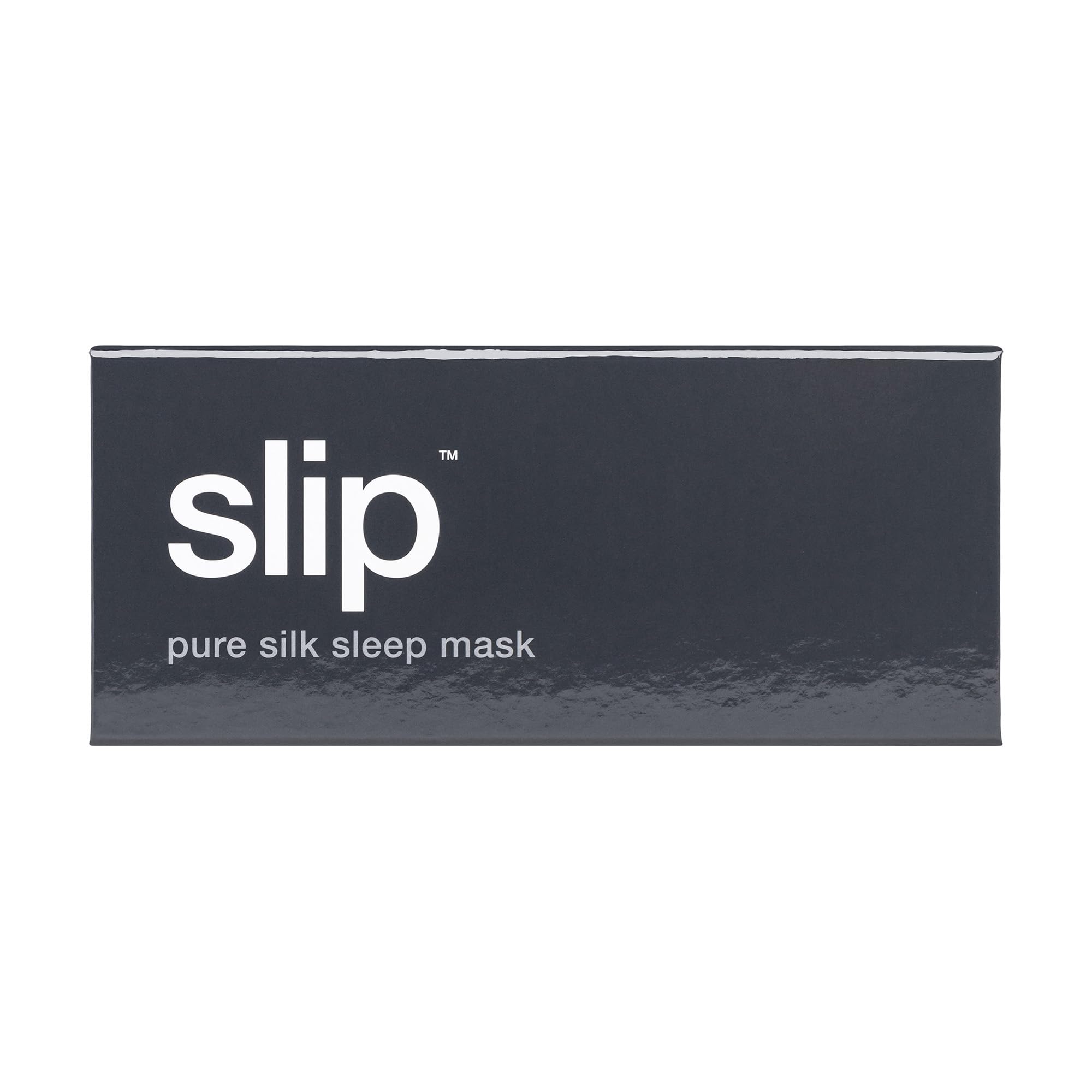 SLIP charcoal silk sleep mask adjustable strap ensuring secure, comfortable fit.