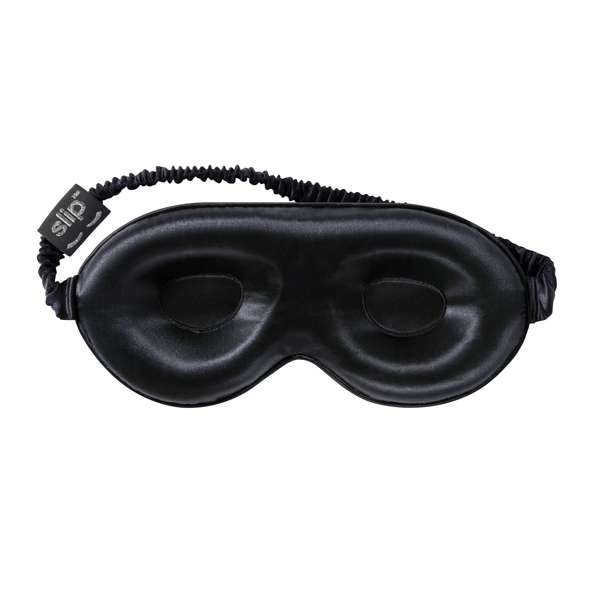 Slip Contour Sleep Mask features 22 momme silk for smooth skin and hair care.