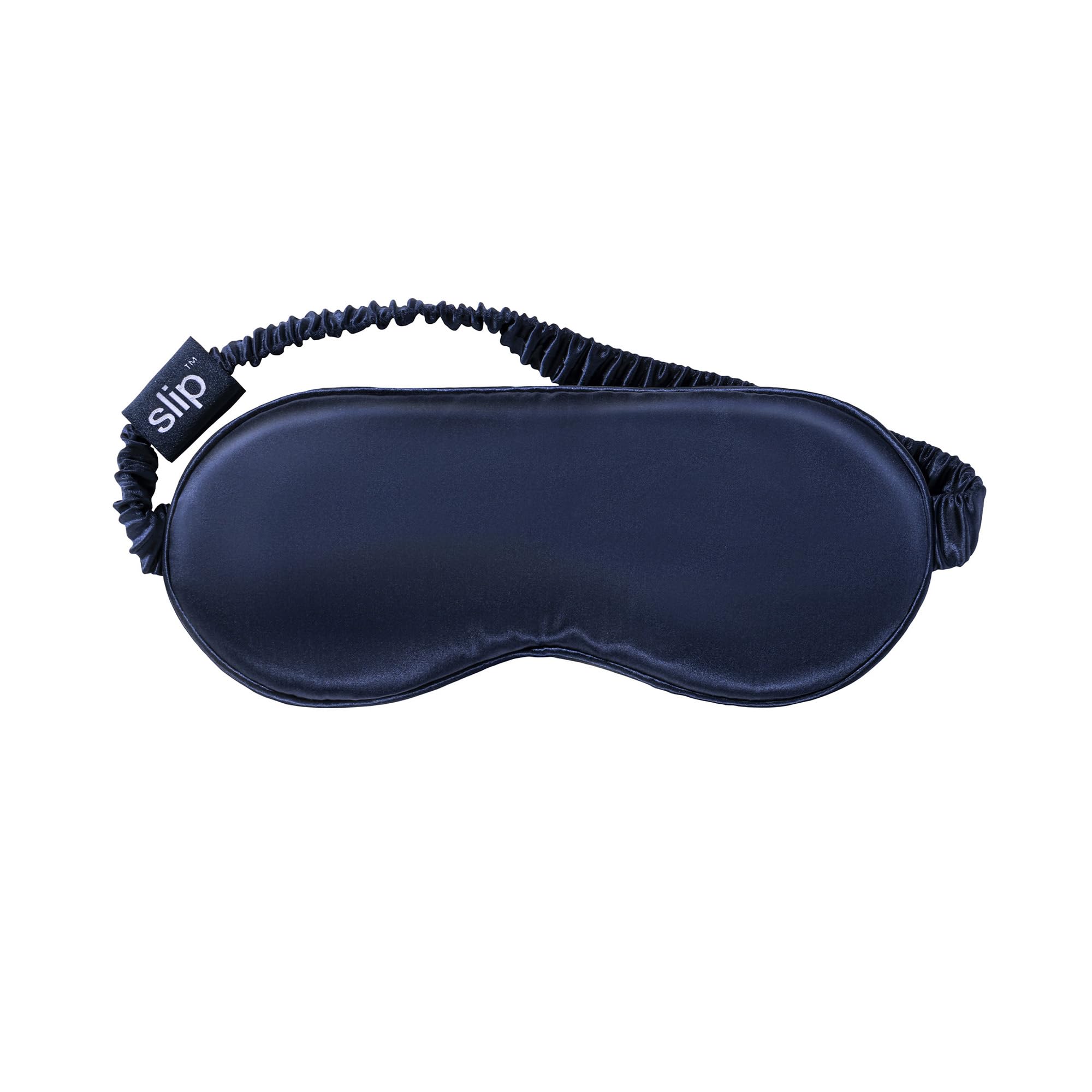 SLIP Pure Silk Sleep Mask Navy packaging in pink, a refined gift option.