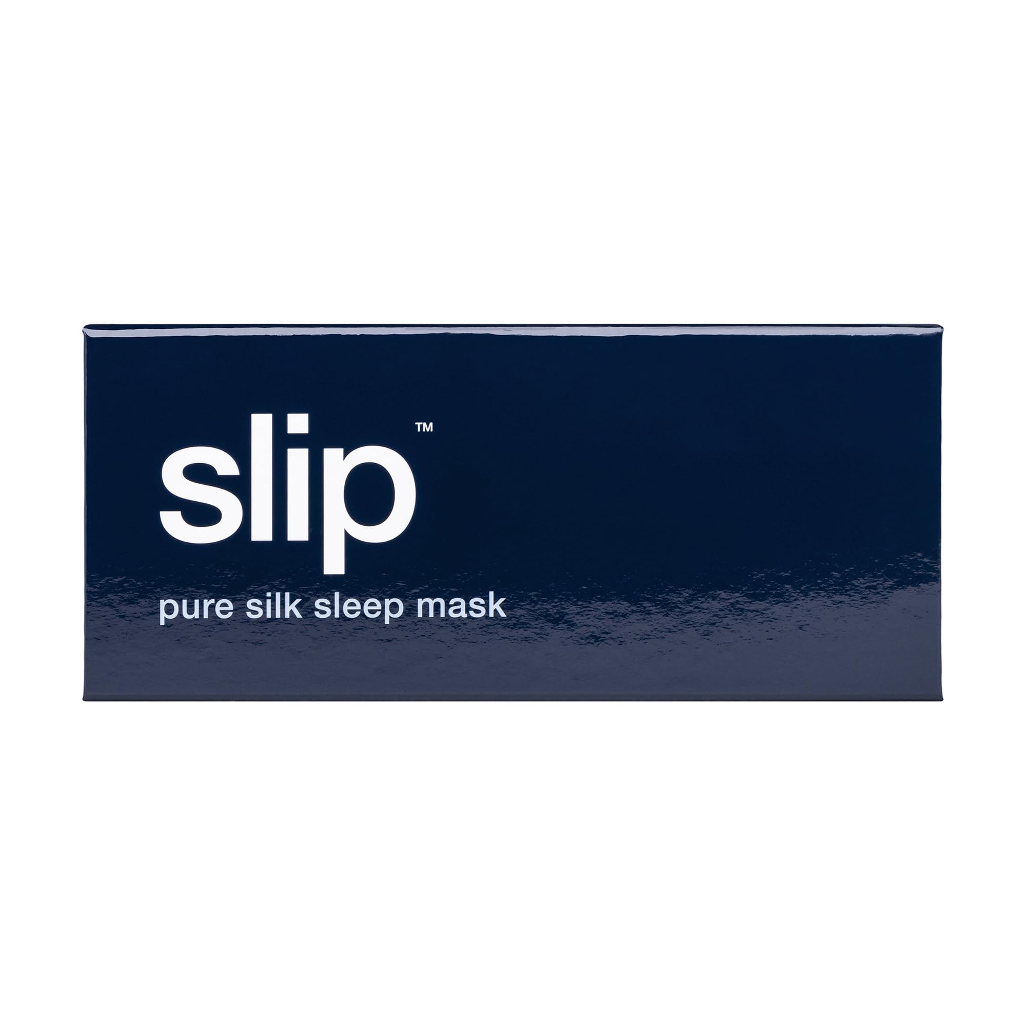 SLIP Pure Silk Sleep Mask Navy travel-ready with adjustable strap for comfort.