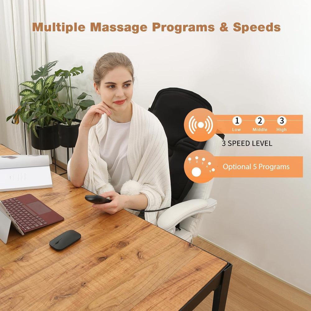 Folded SLOTHMORE back massage pad for compact storage