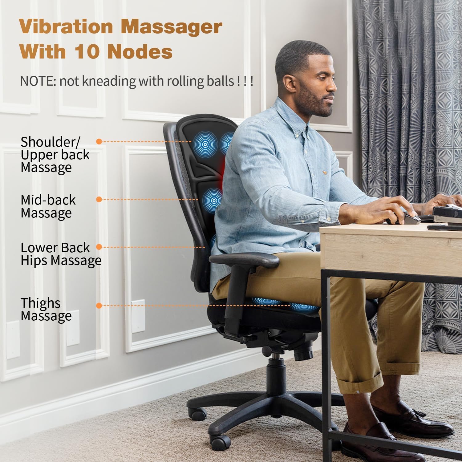 SLOTHMORE chair massager wired remote for easy on/off operation during sessions.