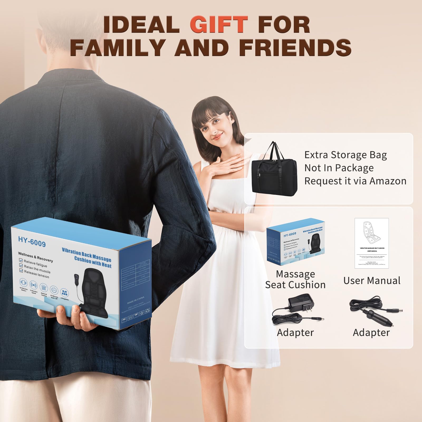 SLOTHMORE Comrelax massager with 10 motors offers portable relief at home, work, or on the go.