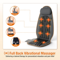 SLOTHMORE heated massage cushion with visible heat settings for cozy warmth during work