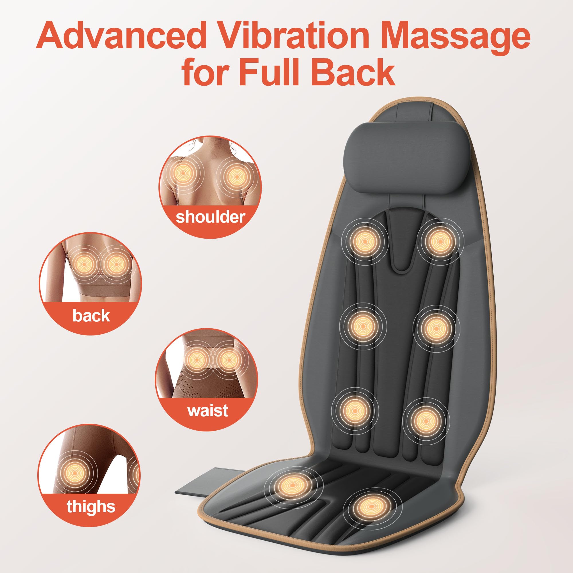 SLOTHMORE heated seat cushion with three heat zones for warmth