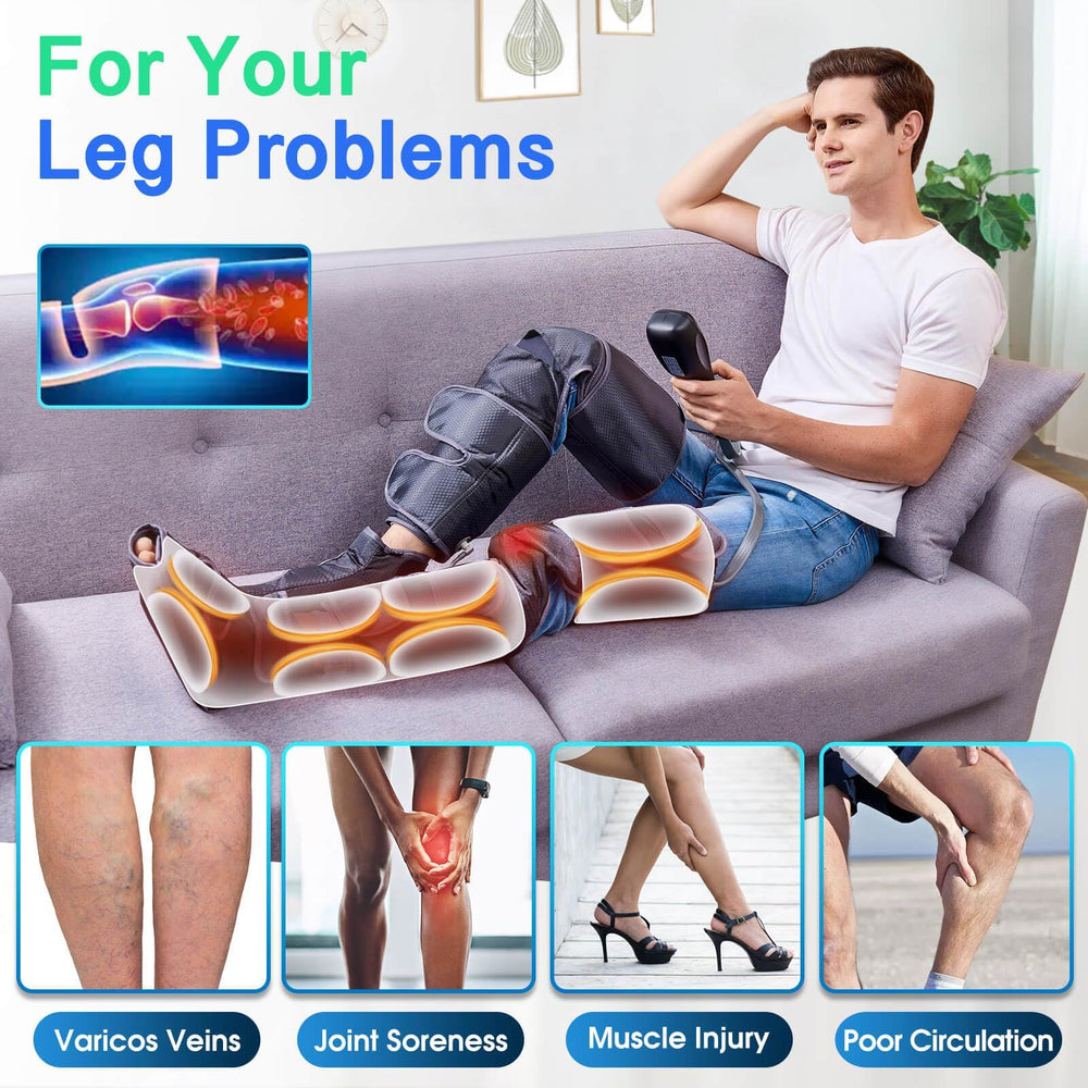 SLOTHMORE leg massager heat therapy warms calves and feet