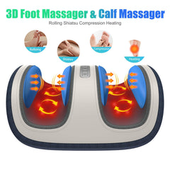 SLOTHMORE massager with airbags, rollers, and nodes for targeted foot and calf relief
