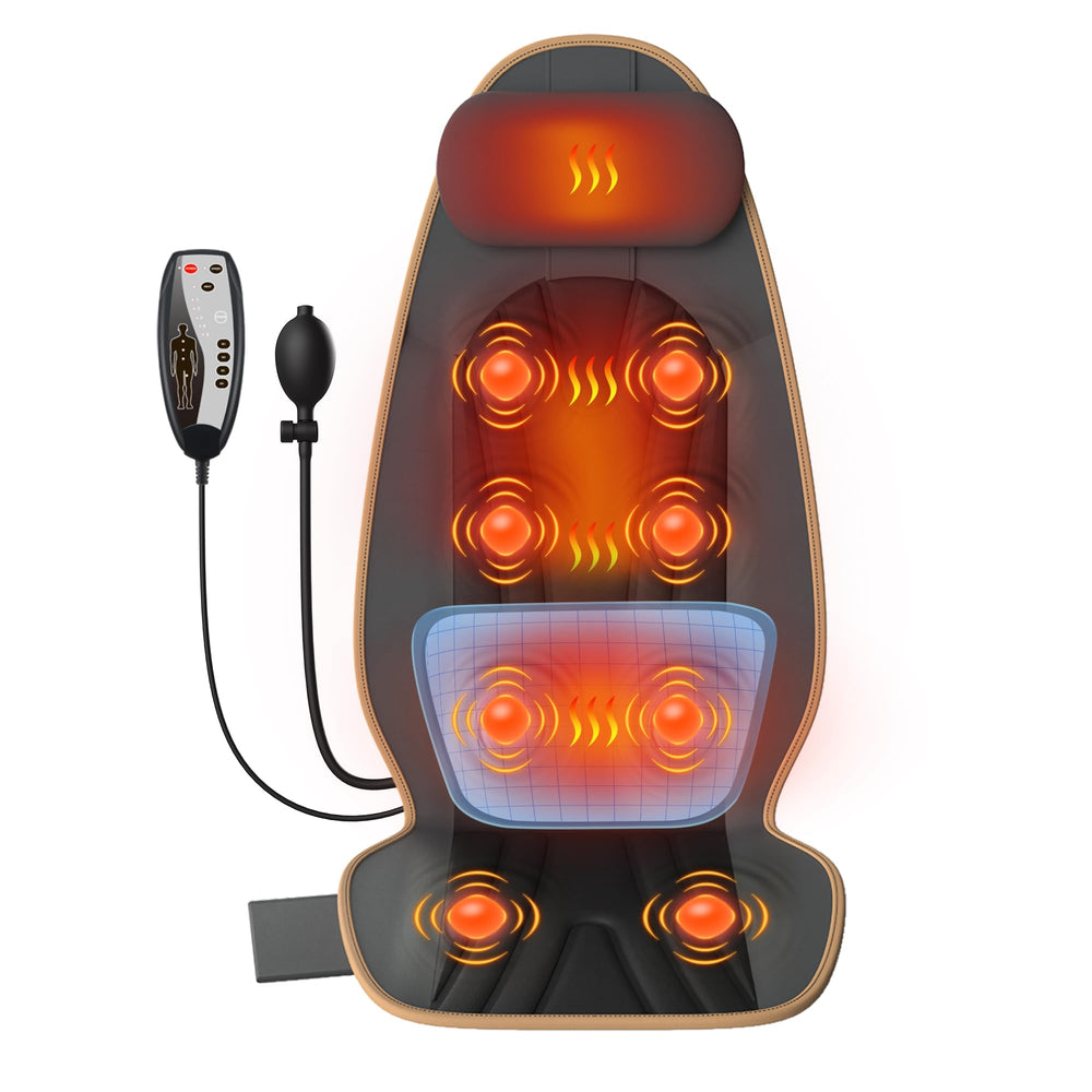 SLOTHMORE vibration back massage cushion seen on a chair for easy daily relaxation