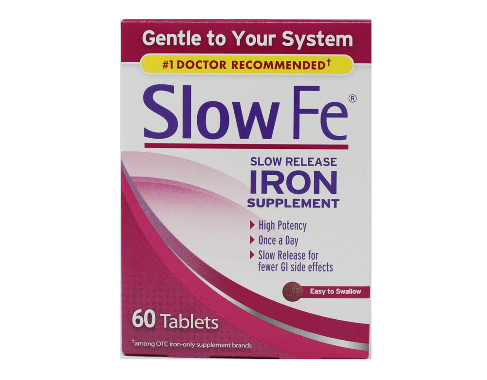 Slow Fe high potency iron tablet with slow-release design for daily use.