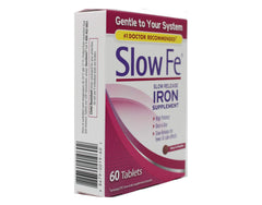 Slow Fe packaging highlights a doctor-preferred iron option with gentle delivery.