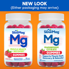 SlowMag label close-up showing magnesium citrate and absorption benefit.