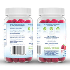 Close-up of SlowMag gummies highlighting natural berry flavor.