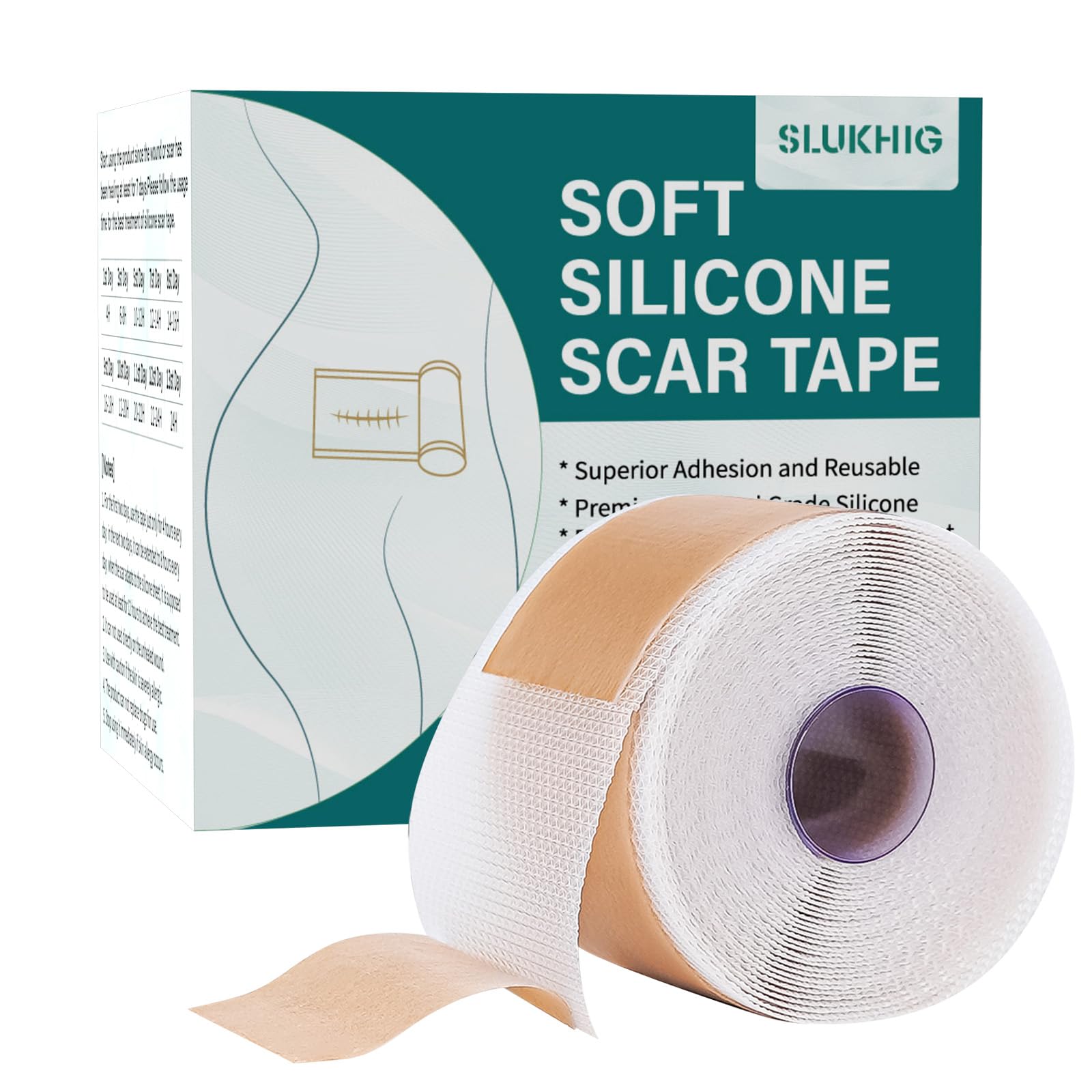 SLUKHIG silicona para cicatrices: cinta precortada para ajuste rápido y cómodo.